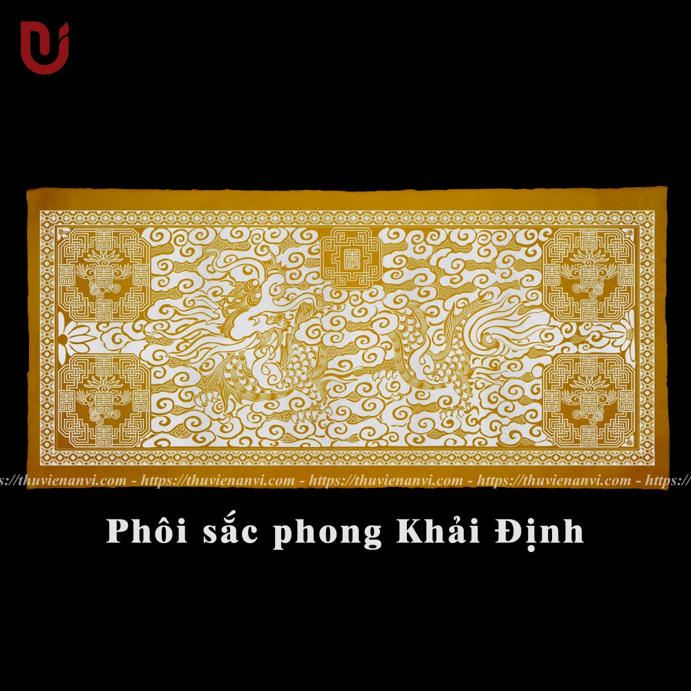 Phôi sắc phong thượng đẳng thần triều Nguyễn niên hiệu Khải Định năm thứ 9