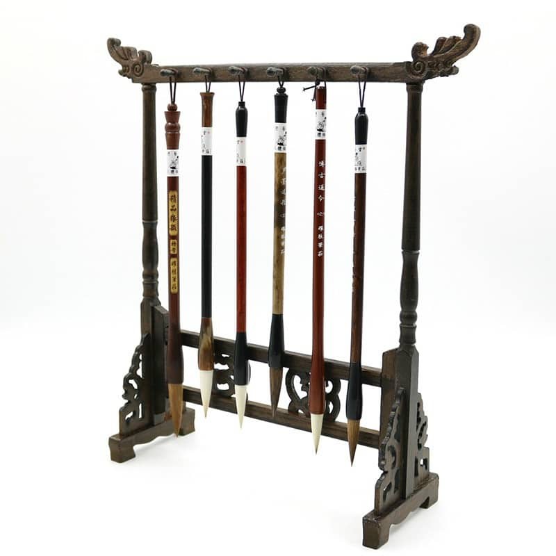 Giá bút gỗ Hồng Mộc Long Đầu