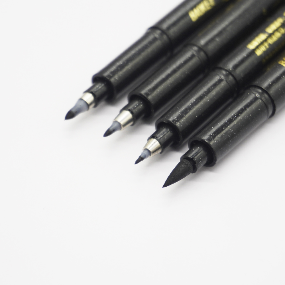 Bút dạ lông S20-23 kèm mực viết thư pháp bộ 4 bút - Ảnh 3