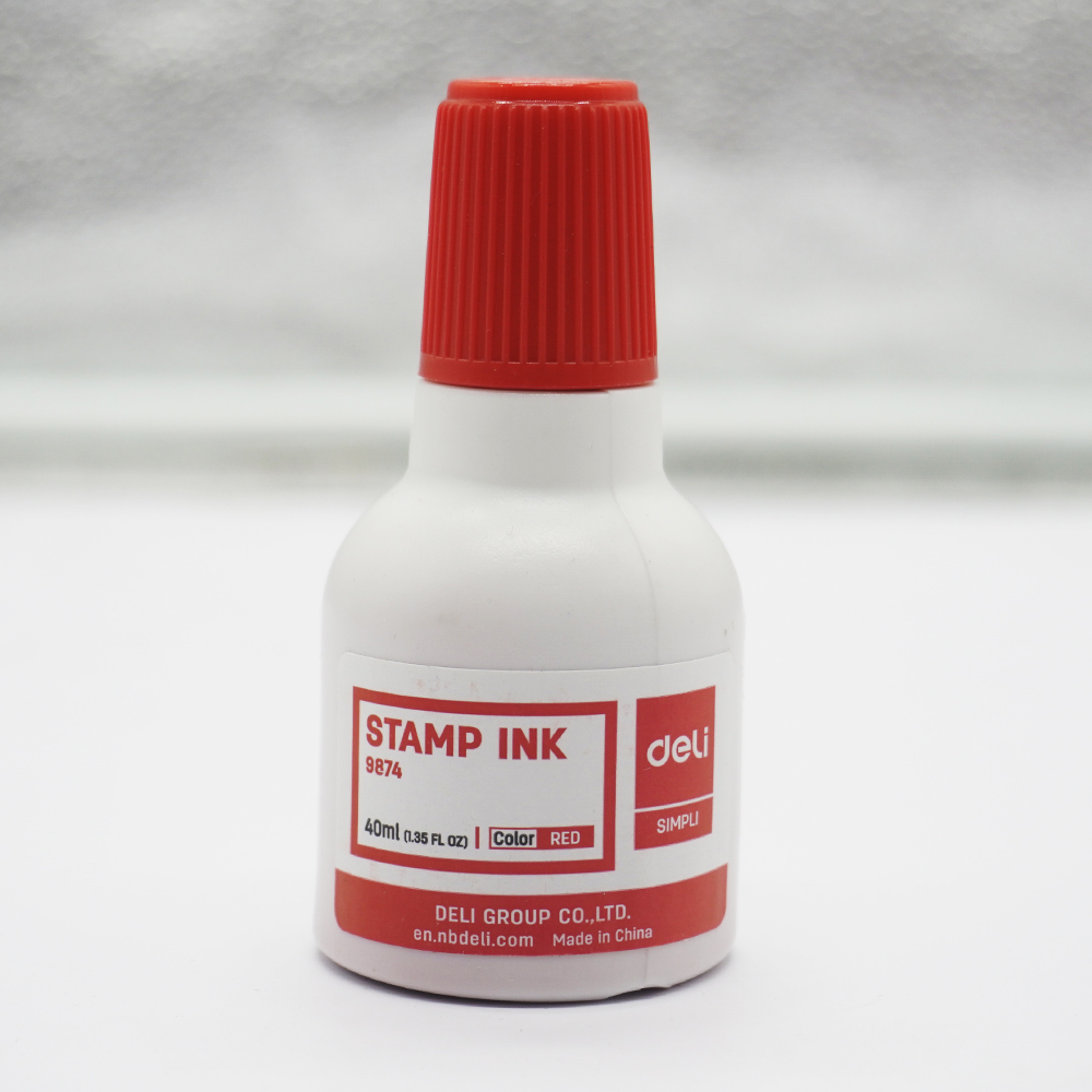 Mực nước dấu triện Deli 40ml đỏ - Ảnh 4