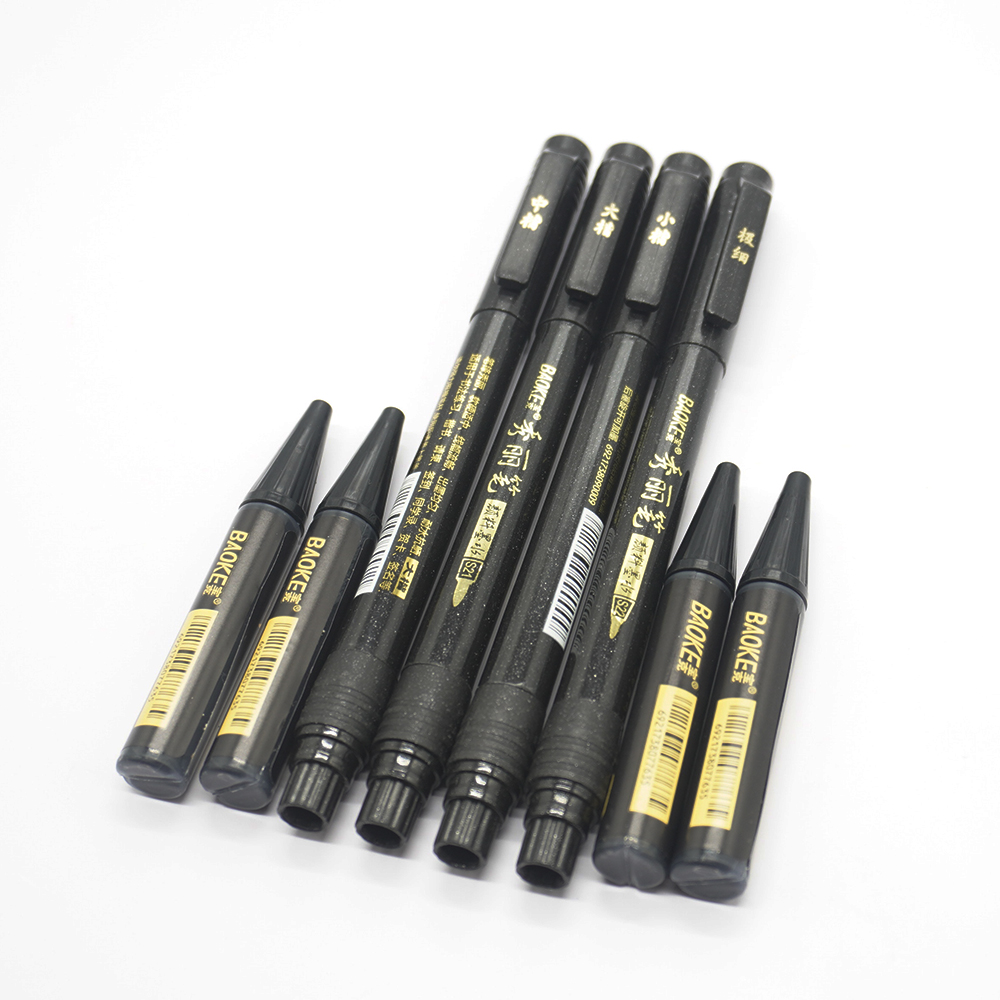 Bút dạ lông S20-23 kèm mực viết thư pháp bộ 4 bút