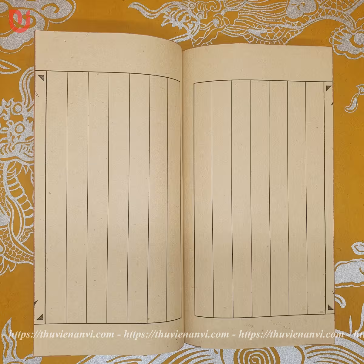Sổ thư pháp bìa cậy giấy dó theo lối cổ - Ảnh 2