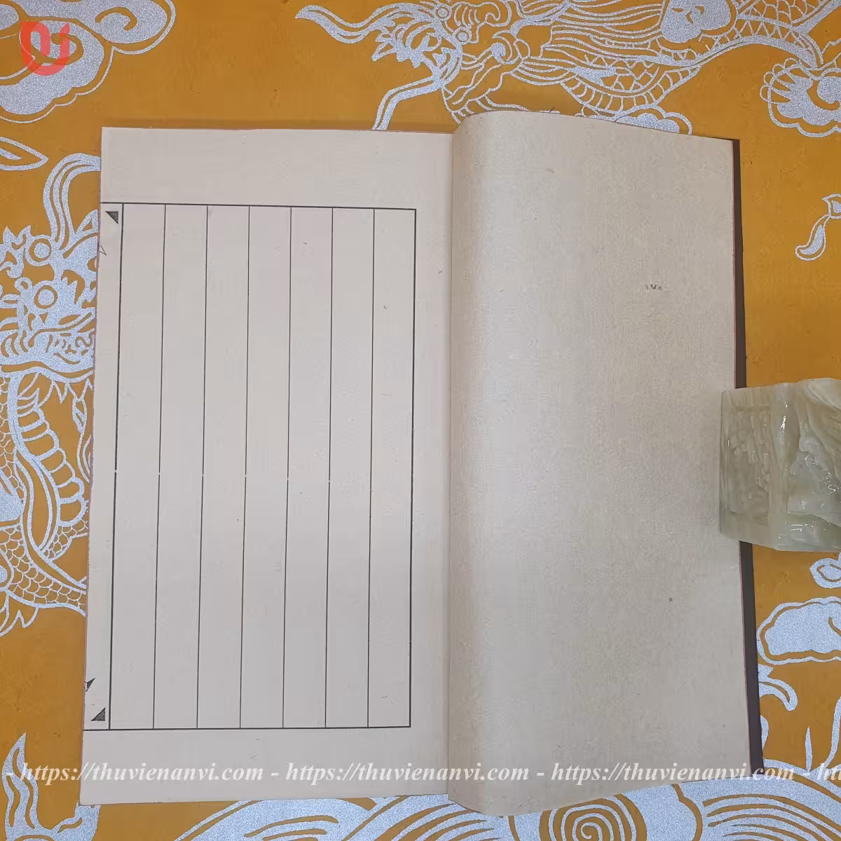 Sổ thư pháp bìa cậy giấy dó theo lối cổ - Ảnh 4