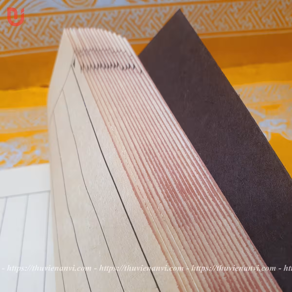 Sổ thư pháp bìa cậy giấy dó theo lối cổ - Ảnh 13