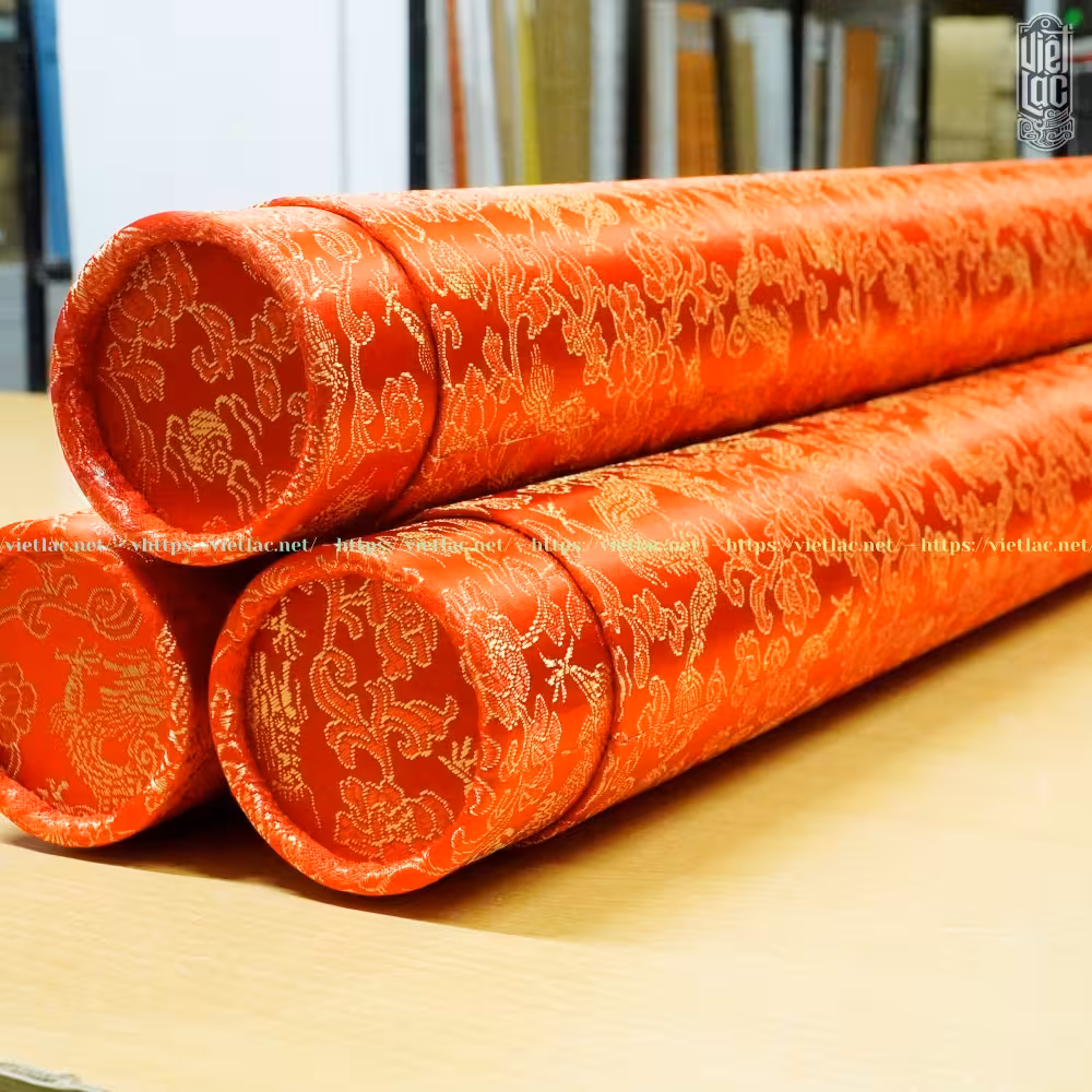 Ống đựng sắc phong bọc gấm - Ảnh 7