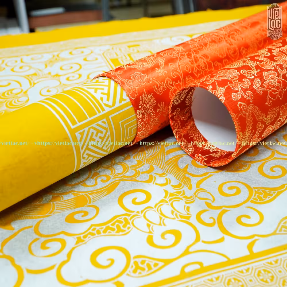 Ống đựng sắc phong bọc gấm - Ảnh 5