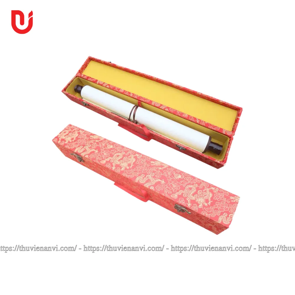 Hộp đựng sắc phong 70x7x7cm bọc gấm - Ảnh 2