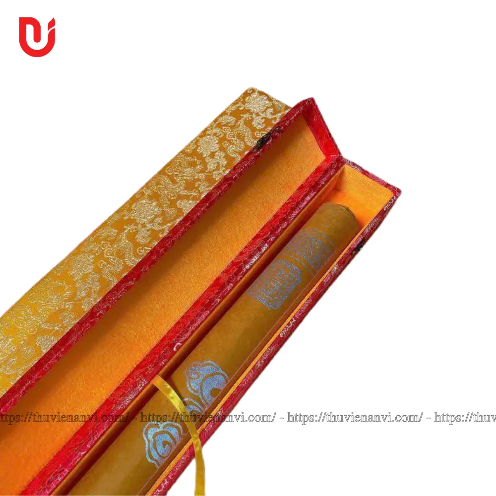 Hộp đựng sắc phong 70x7x7cm bọc gấm - Ảnh 3
